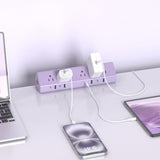 Jgstkcity Desk Clamp Power Strip USB C 45W,Surge Protector,Purple