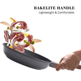 Nonstick Frying Pan Skillets, Swiss Granite Coating Omelette Pans, Healthy Cookware Chef's Pan SENSARTE