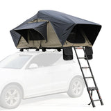 Meedo Designs Apolle TNT L, Soft Shell Rooftop Tent, Fits 3 People, Made with Waterproof Material and Clamp-knob System, Clamshell Army Green Roof top Tent for SUV, Truck, Pickup, Ladder Included