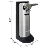 Kenmore Electric Can Opener - Arthritis-Friendly, Bottle Opener, Knife sharpener, Latas Abrelatas, Cord Storage, Automatic Countertop Appliance Stainless Steel Detachable Cutting Lever