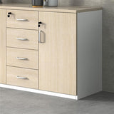 b89PvQuQt Office Cabinet Filing Cabinet Wooden Storage Three Doors with Four Cabinets Data 1.6 Meter Office Lockable
