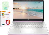 HP 14" LED Business &Student Laptop with 1-Year Office 365, 4GB RAM 640GB Storage (128GB UFS + 512GB SD Card), Intel Quad-Core N150 Processor, Windows 11 S, PLUSERA Earphones, Honey Lavender