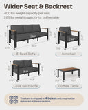 Aluminum Outdoor Patio Furniture Set with Coffee Table