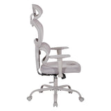Office Star Products Ventilated Seating, Mesh Back Manager's Office Chair, Height-Adjustable Arms, Professional Office Seating, Lumbar Support, Adjustable Headrest, Grey