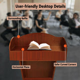 Wooden Podium, Steady Floor Standing Speaking Lectern Stand, Portable Podium Stand Reception Desk