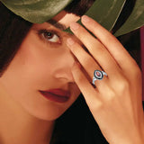 Oseew Class 2027 Senior Graduation Ring for Women High School (White Gold)