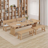 SABALON Office Desk Solid Wood Large Desk Home Living Room Study Writing Large Board Table