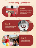 FOHERE Cotton Candy Machine Commercial, 1000W Cotton Candy Maker, Easy Use with 15 inch Stainless Steel Bowl and Sugar Scoop, Makes Hard Candy for Family Party, Fast Candy Production