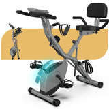 LINBOLUSA Indoor Exercise Bike for Seniors, Foldable 5 IN 1 Stationary Bike with 16-Level Magnetic Resistance and Tri-Position Ride, 300LBS Capacity, 5.5 LBS Flywheel, Designed for Home Workout 818 LINBOLUSA