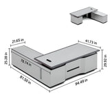 HHEvergreenEnsemble Executive Desk with Desktop,Arc-Shaped Design (94.49IN)