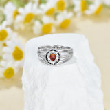 Oseew 2027 Class of Graduation Ring Women High School College (White Gold)