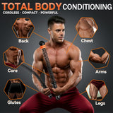 Cordless Battle Ropes Adjustable Trainer, Ropeless Weighted Portable Exercise Equipment for Home Gym Workouts, Compact Arm Strength for Men Women, Heavy Flex Rope Stick Fitness Gift