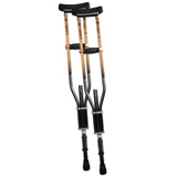 York Nordic - Spring Cushion Crutches Perfect for Sports Injuries and Travel - Heights 4'7" to 6'6" - Adjust Down to 22" for Travel