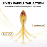 TRUSCEND Shadtale Soft Fishing Lures with BKK Hooks – Easy Catch: Trembly Sinking and Vibrating Swim for More Bites, Paddle Tail Spinner Swimbait for Bass, Trout, Crappie, Walleye, Great Fishing Gear