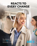 Noise Cancelling Wireless Earbuds, 7-Sensor and Real-Time Adaptive Noise Cancelling, 2× Faster Charging Soundcore