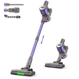 WLOTPO Vacuum Cleaners for Home,Cordless Vacuum Cleaner,Lightweight Stick Vacuum Cordless Rechargeable,Self-Standing Design,LED Touch Screen,Vacuum for Hardwood Floors,Carpet,Pet Hair(Purple)