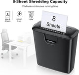 Paper Shredder for Home Use, 8-Sheet StripCut Home Office Shredder, CD/Credit Card Shredder Machine with Overheat Protection, 3.4 Gallons Wastebasket bonsaii