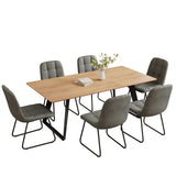 67-Inch Expandable Dining Table and Chair Set – Modern Rectangular Wooden Dining Table