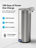SUNLY Touchless Automatic Soap Dispenser – Clog-Free Pump, 0.2s Fast Sensor, USB-C Rechargeable, Smudge-Resistant Stainless Steel