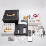 Steam Engine Model with Boiler DIY Kit, SE-01 Full Metal Beam Engine Steam Engine Model Kit that Works with Centrifugal Regulator (84PCS)