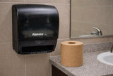 Sierra Hygenics Hands-Free Translucent Black Paper Towel Dispenser with (6) Hygenics 7.5" Hardwound 1-ply Natural (Kraft) Paper Towel Rolls