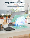 Aoviho 360° Rotating Laptop Stand for Desk | Adjustable, Foldable, Portable Aluminum Ergonomic Riser | Compatible with MacBook