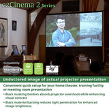 Elite Screens ezCinema 2, 70-inch 16:9, Manual Floor Pull Up Scissor Backed Projector Screen, Portable Home Theater Office Classroom Projection Carrying Bag, US Based Company 2-Year Warranty, F70XWH2
