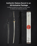 1045 Steel Damascus Empire Wheel Katana, Hand Forged Full Tang Sword