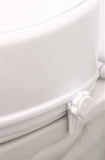 PEPE Mobility Raised Toilet Seat with Lid for Elderly 6" High, Fits Round and Elongated up to 15" Wide, Commode Seat with Sturdy Brackets, Medical Aid