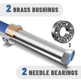 RICHUANG 7ft Olympic Barbell, Weightlifting Barbell 28mm 45lb - 500/700/1000lbs Capacity with Smooth Spinning Sleeves, Olympic Bar Fits 2" Plates, for Snatch Clean Jerk - Home Gym Training (Silver-Blue-500LBS)