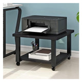 PXIWDAN Printer Stand 2 Tier Printer Stand with Wheels Cart Mobile Wood Metal for Home Office for Office(A)
