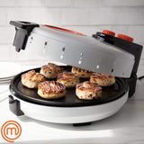 Electric 12" Pizza Maker- Cook Homemade Calzones, Quesadillas & Cookies! Rotating Nonstick Plate for Even Baking MasterChef
