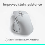 Logitech MX Master 4 Ergonomic Wireless Mouse with Haptics - Pale Gray