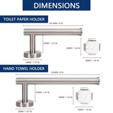 Bathroom Hardware Set- Premium 304 Stainless Steel Toilet Roll Holder and Towel Rack NearMoon