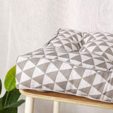 HXAZGSJY Chair Cushions for Dining Chairs Bohemian Soft Patio Chair Pads Indoor Office Home Kitchen Square Dining Chair Cushion Pillow Grey Triangle 20"x20"x4"