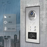 Multi-Unit Home Apartment Visual Intercom Doorbell System,7 Inch Monitor Wired Video Doorbell Door Phone Kits,IR Camera,Motion Detection, Swipe Card, Monitor, Tuya APP (1 doorbell +6 Monitor)