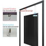 Movable Folding Display Rack,Portable Adjustable Art Easel Set - 3 Metal Display Racks