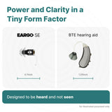 EARGO Eargo SE Self-Fitting FDA-Cleared OTC Adult Hearing Aids - Virtually Invisible CIC, Rechargeable, Award-Winning Customer Support