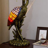 GAUUA Tiffany Table Lamp 18" Tiffany Style Large Table Lamp Yellow Baroque Desk Lamp