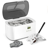 KECOOLKE Ultrasonic Jewelry Cleaning Machine, 600ml Sonic Cleaner with Digital Timer for Eyeglasses, Rings, Silver，Cleaner Solution for Gifts
