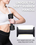 Adjustable Dumbbells Set, 4 in 1 Hand Weights Set for Women Men 10 LB Dumbbell Pair Each 2lbs 3lbs 4lbs 5lbs Weights Dumbbells Set with TPU Soft Rubber Handle for Home Gym Exercise Fitness - Black