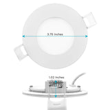 LUXRITE 16 Pack 3 Inch Ultra Thin LED Recessed Light with Junction Box, 8W, CCT Color Selectable 2700K | 3000K | 3500K | 4000K | 5000K, Dimmable Wafer Lights, 540 Lumens, ETL & Energy Star, IC Rated