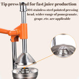 Manual Orange Juicer, Hand Press Citrus Juicer Lemon Squeezer with Cup Countertop Squeezer for Fresh Orange Juice, Easy to Clean