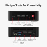 Beelink SER5 MAX Mini PC, AMD Ryzen 7 7735HS 24G LPDDR5 + 1TB NVMe M.2 SSD