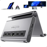 USB C Docking Station Dual Monitor 4K, Laptop Stand Dock for Home & Office