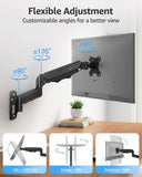 MOUNTUP Single Monitor Wall Mount for Max 32 Inch Computer Screen, Fully Adjustable Monitor Arm, Wall Mount Monitors Holder Support 4.4-19.8lbs Display, VESA Bracket Fit 75x75mm, 100x100mm