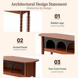 NKGIAG 100% Solid Wood Console Table for Entryway with 3-Tier Storage