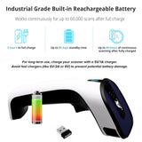 ScanAvenger Wireless Portable 1D 2D Bluetooth Barcode Scanner: Hand Scanner 3-in-1, Cordless, Rechargeable Scan Gun for Inventory (1D&2D with No Next Gen Stand for QR Codes and PDF417)