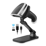 2D Barcode Scanner, Handheld Barcode Reader QR Code Scanner with Stand