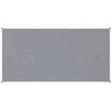 VIZ-PRO Large Fabric Bulletin Board/Foldable Notice Board Felt Gray, 96 X 48 Inches, Silver Aluminium Frame